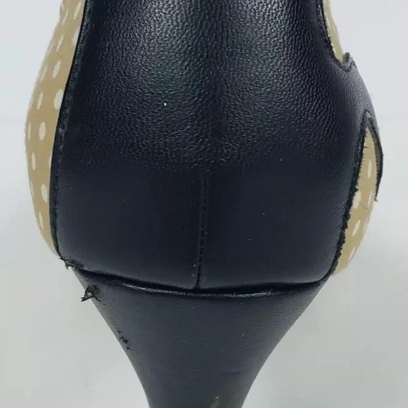 Rare 2013 TUK Tan Kitten Kitty Cat Heels Pumps Size 9 Meow Cat Anti Pop Shoes - Picture 11 of 14